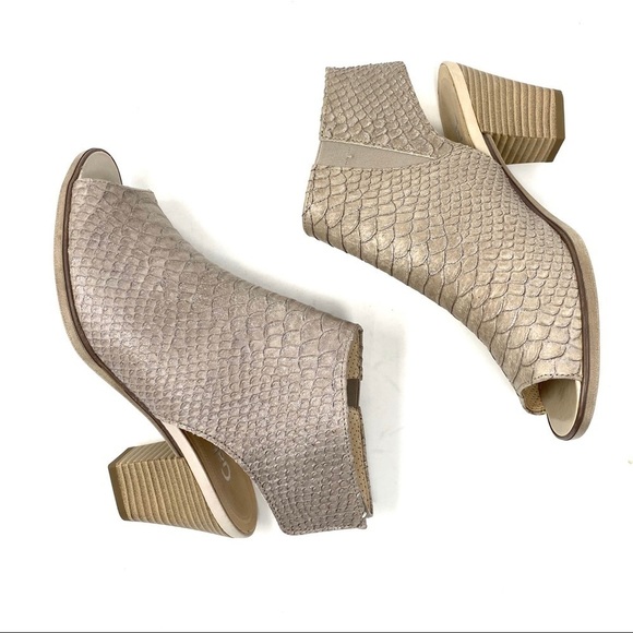 Gabor Open Toe shimmering snake Booties - Picture 5 of 7
